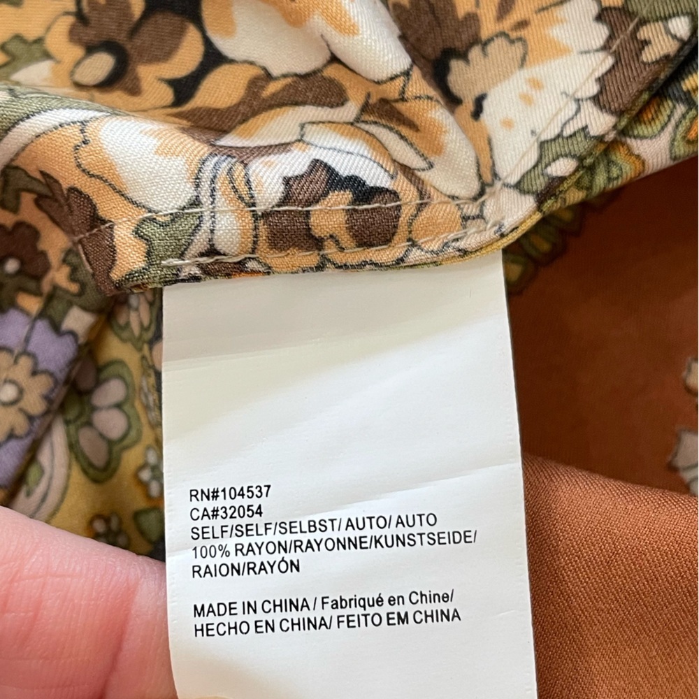 Anthropologie Tiny Scarf Dress Sebou Print Asymmetrical Hem Boho Women’s Sz SP - Picture 7 of 9
